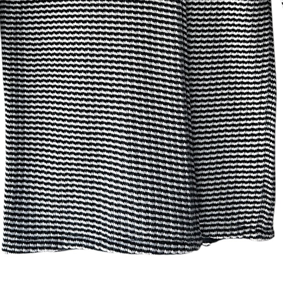 CABI | NWOT FERGIE SPLIT FRONT & BACK COWL NECK COTTON SWEATER BLACK & WHITE SM - Picture 5 of 12